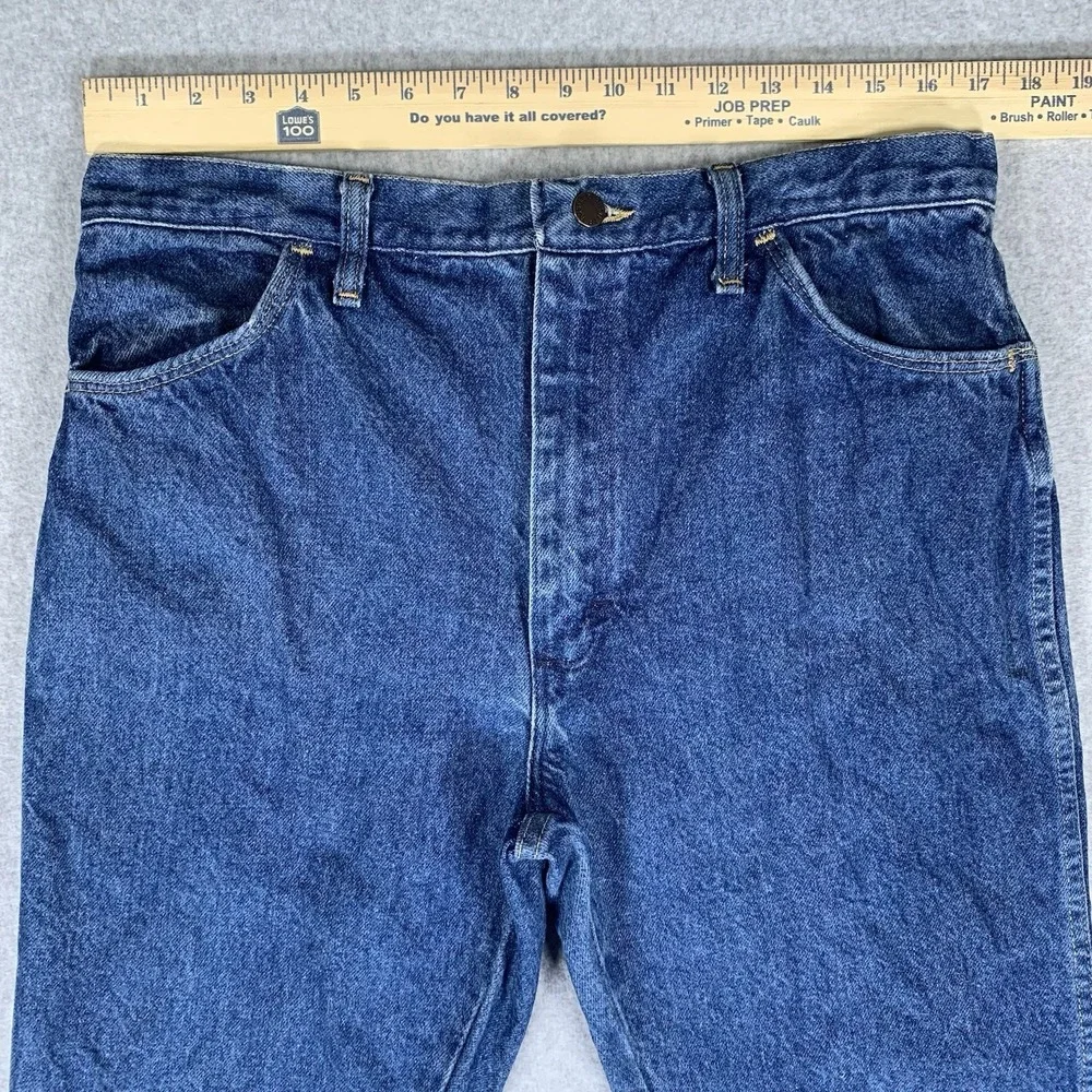 Vintage Rustler Jeans Men 36x32 Made in USA Medium Wash Regular Fit 100% Cotton